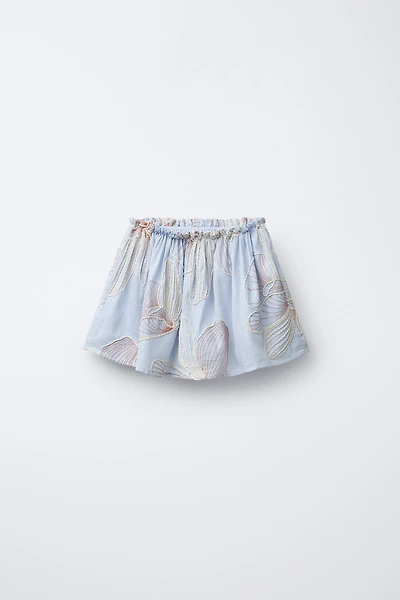 JUPE BRODERIE FLEURS