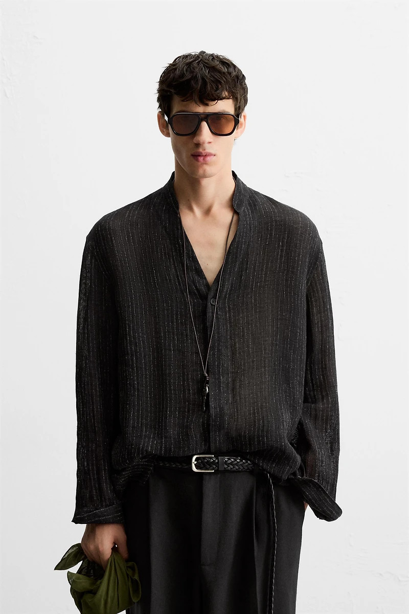 CHEMISE STRUCTURÉE SEMI-TRANSPARENTE