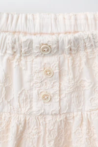 EMBROIDERED FLORAL SHORTS
