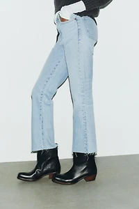TRF HIGH-WAISTED CROPPED FLARE JEANS