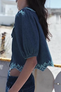 Z1975 EMBROIDERED DENIM SHIRT