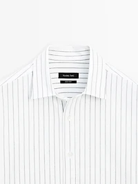 100% cotton regular fit striped shirt
