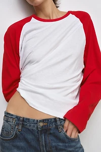 CONTRAST LONG SLEEVE T-SHIRT