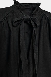 ZW COLLECTION SHOULDER PAD DENIM SHIRT