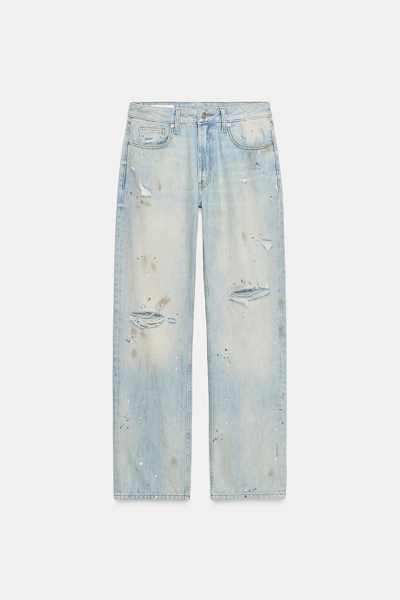 TRF MID-RISE CROPPED STRAIGHT LEG JEANS