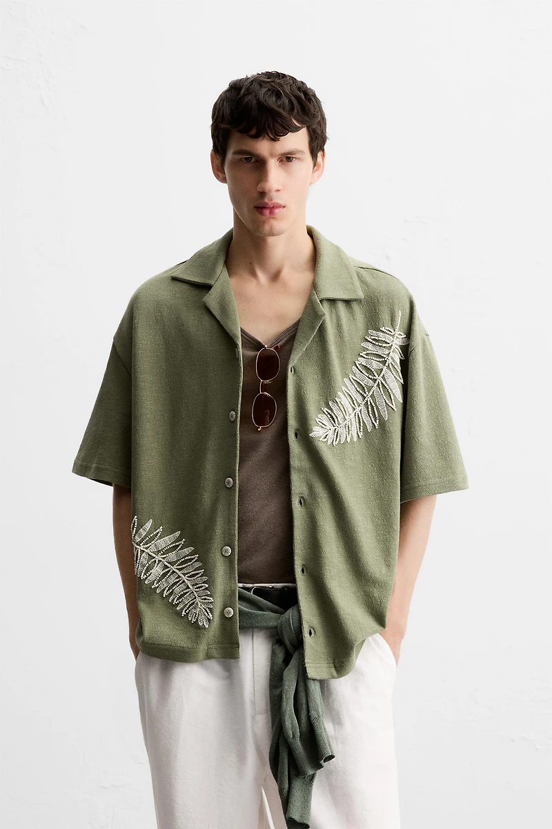CHEMISE BRODERIE PERLES