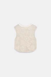 TOP EN CROCHET À FLEURS