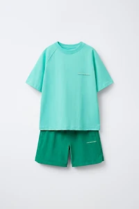 T-SHIRT AND TECHNICAL BERMUDA SET