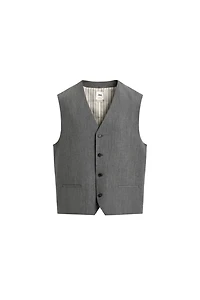 TEXTURED STRIPED SUIT VEST