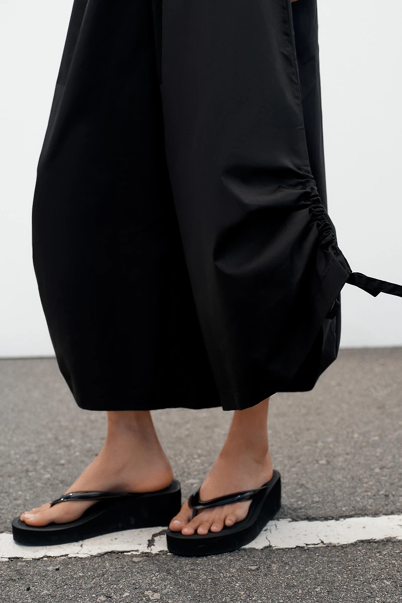 ADJUSTABLE HEM CULOTTE PANTS