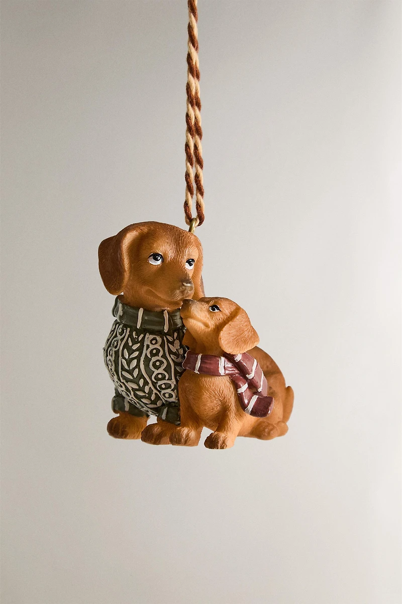 DOG PAIR CHRISTMAS TREE ORNAMENT