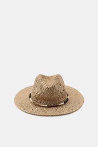 WOVEN PAPER HAT WITH CORD