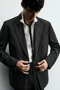 DOUBLE BREASTED TUXEDO BLAZER