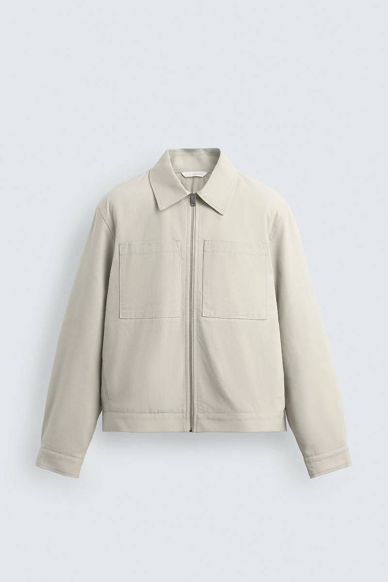 QUILTED POCKET OVERSHIRT