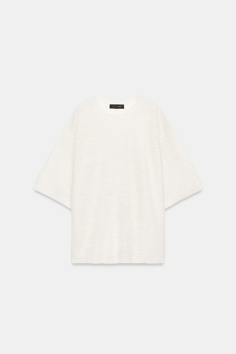 OVERSIZED TEXTURED KNIT TOP