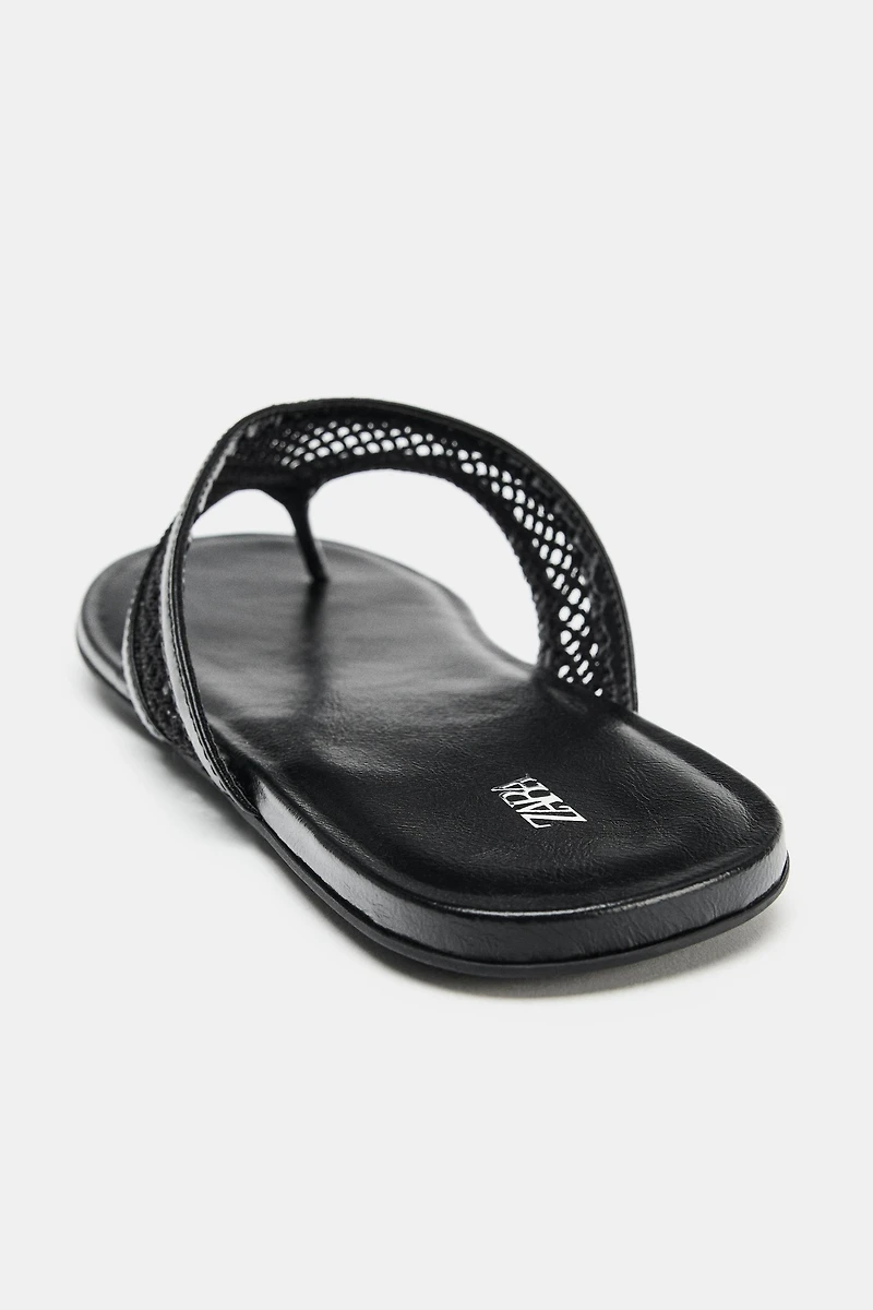 MESH SLIDE SANDALS