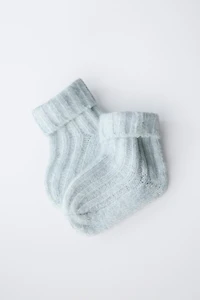 RIBBED KNIT SOCKS