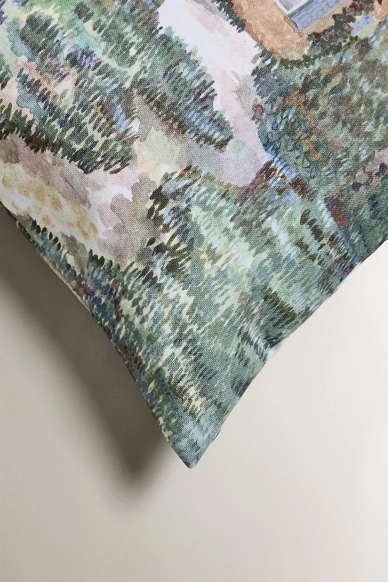 PROVENCAL HOUSE THROW PILLOW COVER