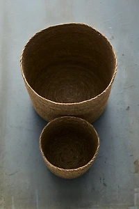 CYLINDRICAL SEAGRASS BASKET