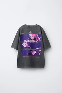 KPOP DEMON HUNTERS™ NETFLIX © WASHED EFFECT PRINTED T-SHIRT