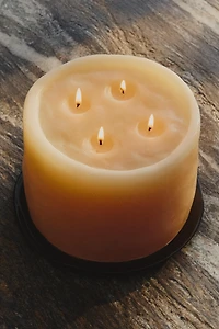 BEIGE DECORATIVE PILLAR CANDLE