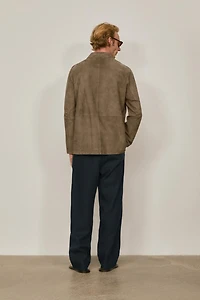 Suede leather overshirt with pockets - LIMITED EDITION