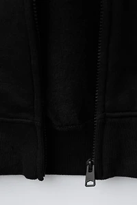PLUSH ZIPPERED SWEATSHIRT