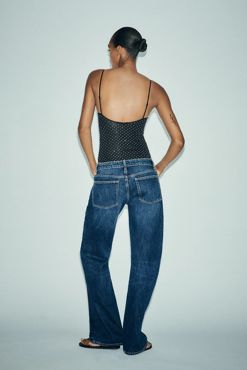 RHINESTONE POLYAMIDE BODYSUIT