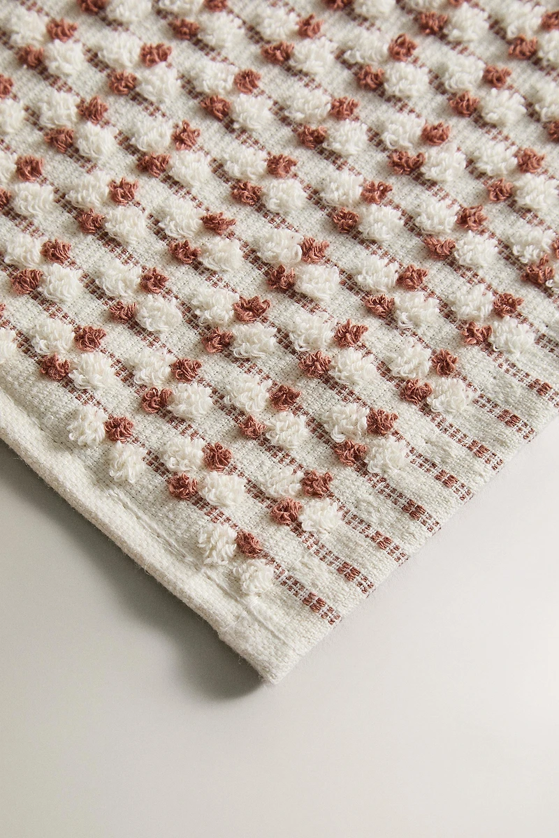 SERVIETTE DE BAIN COTON TEXTURÉE