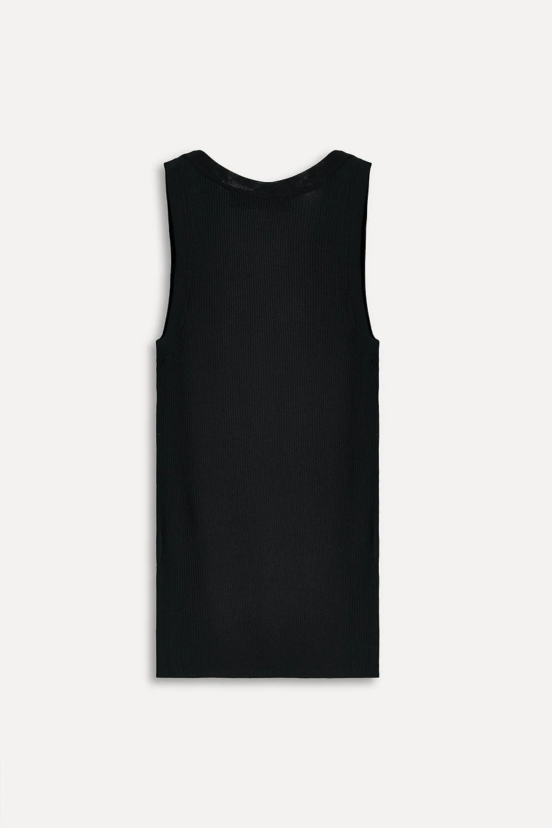 RIB KNIT SLEEVELESS TOP 50TH ANNIVERSARY