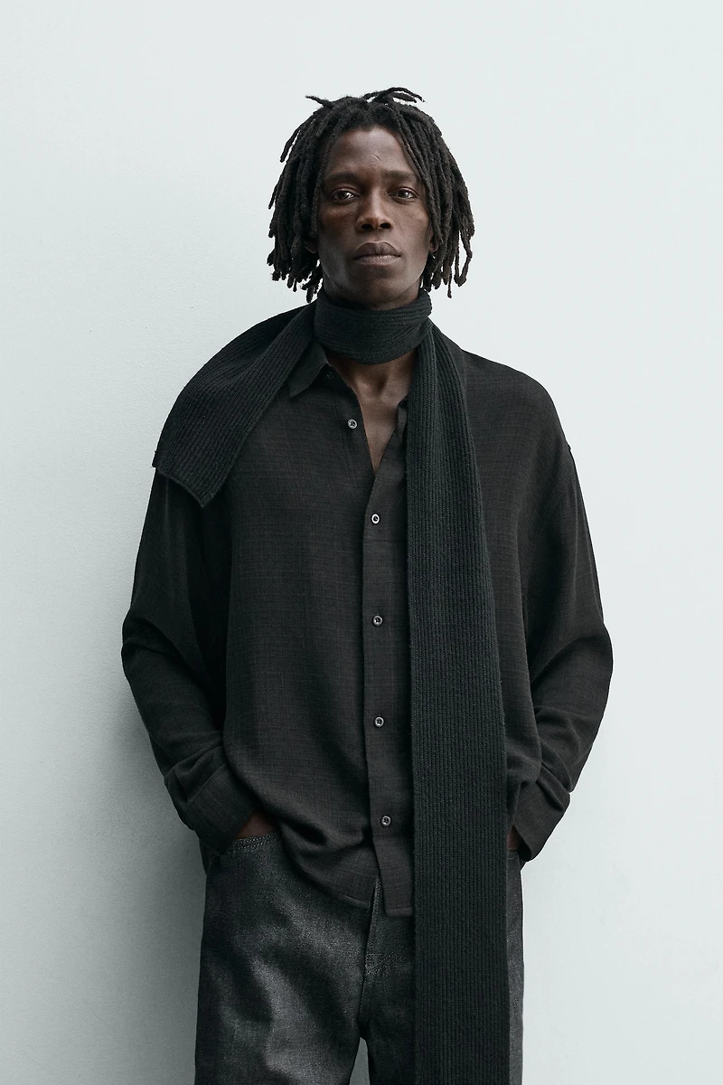 CHEMISE STRUCTURÉE EN VISCOSE ET COTON