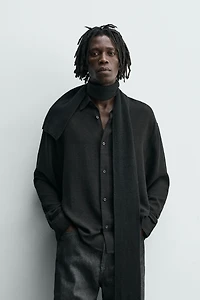 CHEMISE STRUCTURÉE EN VISCOSE ET COTON