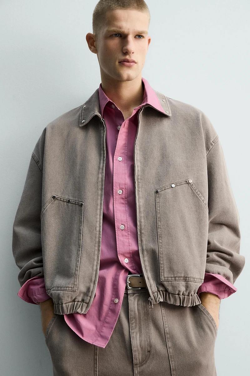 RELAXED FIT STUDDED JACKET