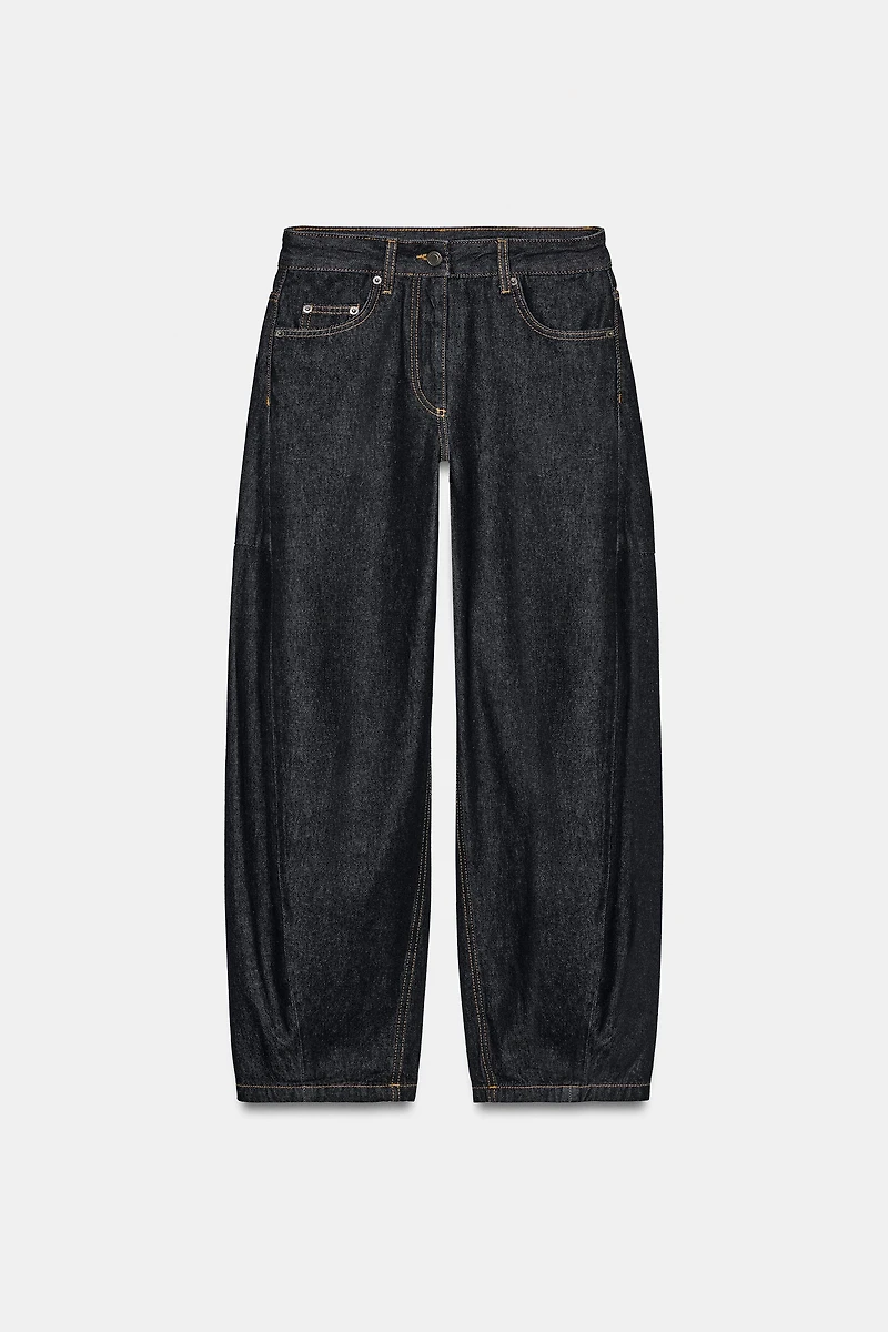 ZW COLLECTION MID-RISE ANKLE BALLOON JEANS