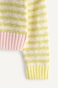 LIMITED EDITION FLORAL EMBROIDERED STRIPED KNIT JUMPER