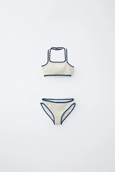 6-14 YRS / CROCHET FLOWER BIKINI