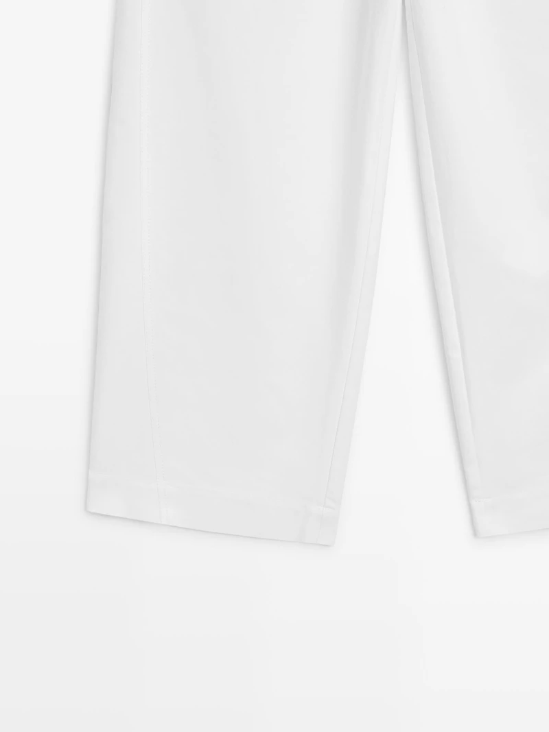 High-waist barrel fit trousers