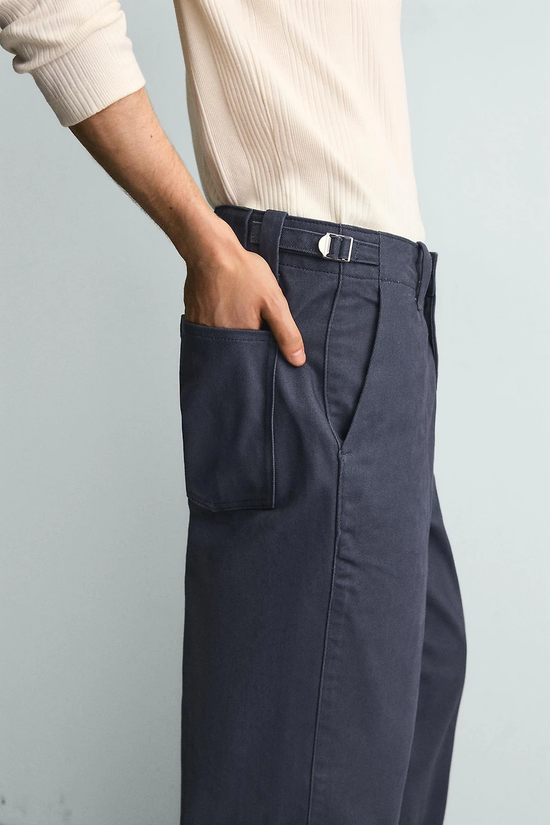 RELAXED FIT CHINO PANTS WITH BELT LOOPS
