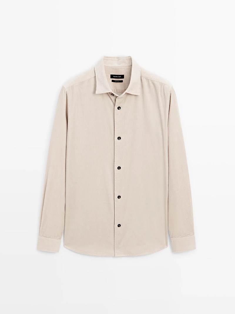 Regular fit corduroy overshirt