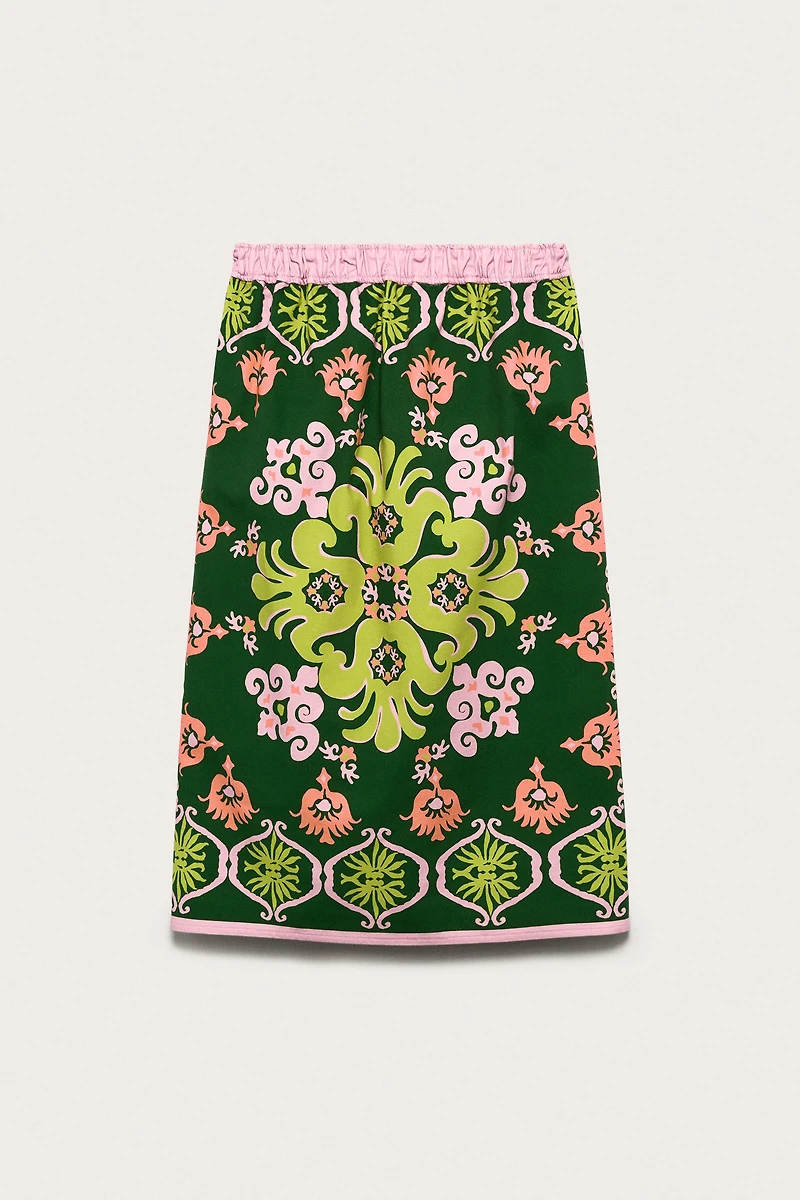 LIMITED EDITION PRINTED MIDI SKIRT