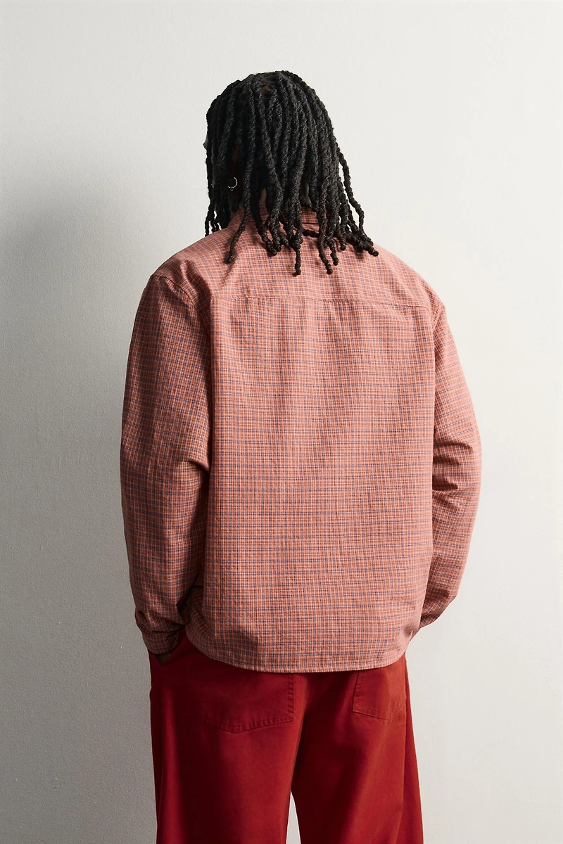CHECKED FROG FASTENING SHIRT