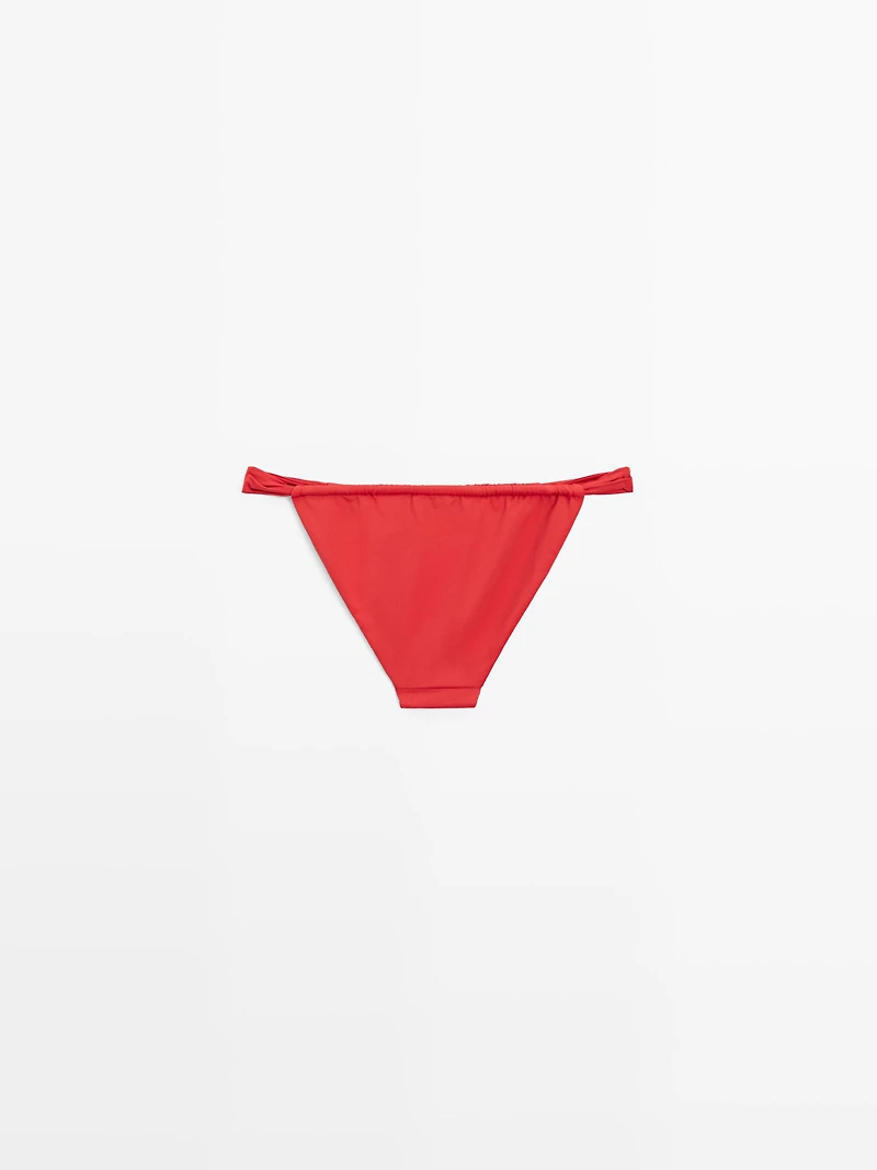 Gathered bikini bottoms