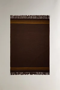 FRINGED KNIT BLANKET