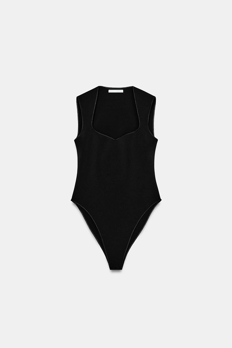 STRETCH SQUARE NECK BODYSUIT