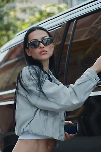 TRF RIPPED DENIM JACKET