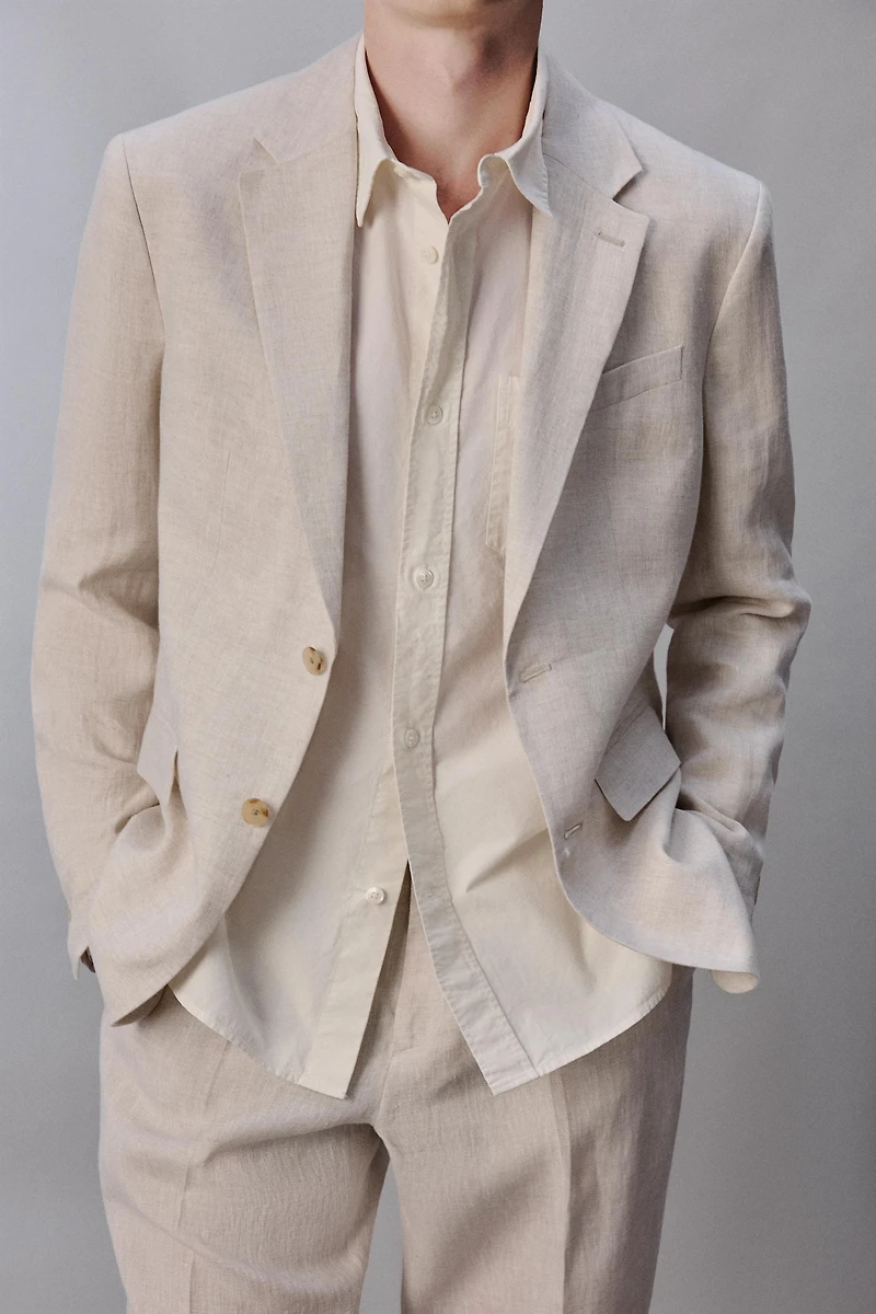100% LINEN SUIT BLAZER