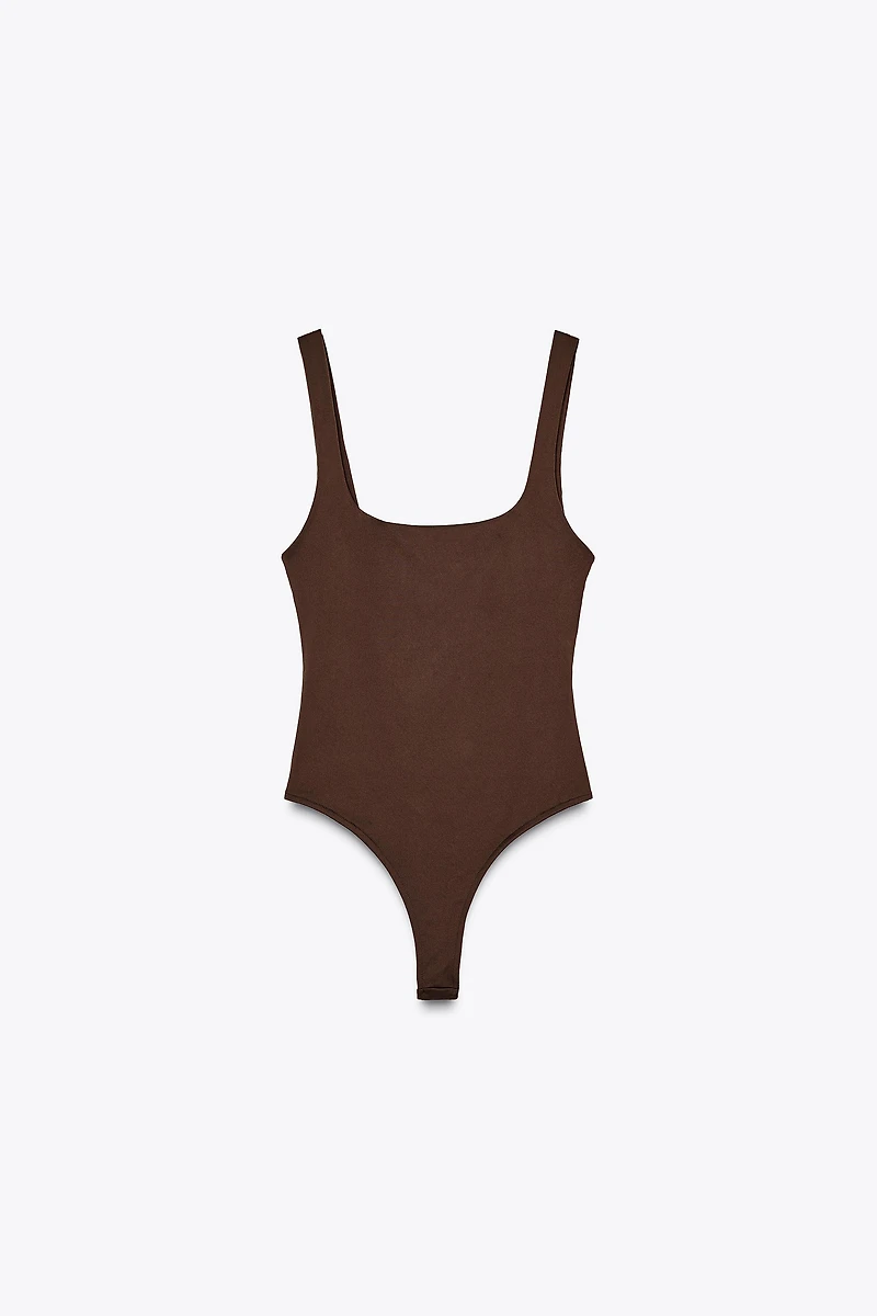 WIDE STRAP POLYAMIDE BODYSUIT