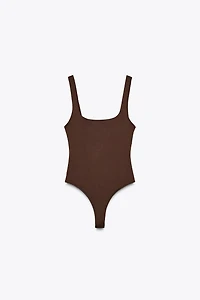 WIDE STRAP POLYAMIDE BODYSUIT