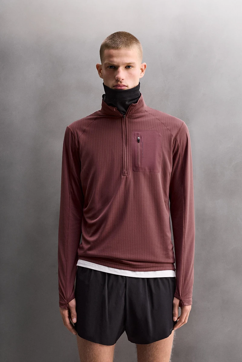 SWEAT COL ZIPPÉ POCHE BIMATIÈRE