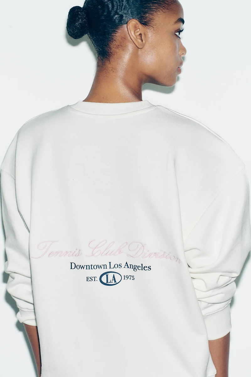 COTTON TEXT SWEATSHIRT